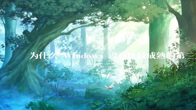 为什么 Windows 没有比较成熟的第三方桌面环境（explorer.exe）？